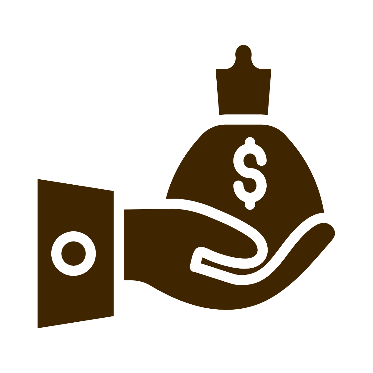 Donations silhouette graphic